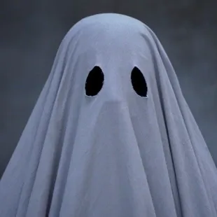 a ghost with eyes