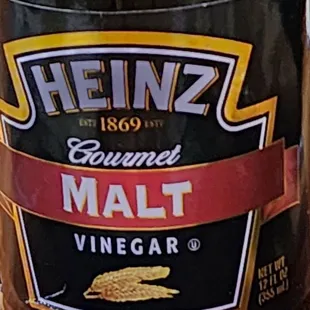 The malt vinegar for my fish and chips.