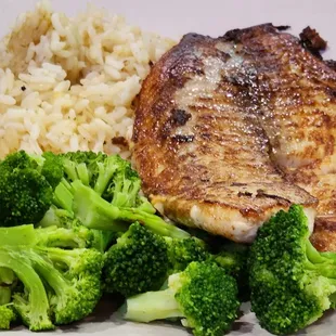 The tilapia platter. The fish was great.