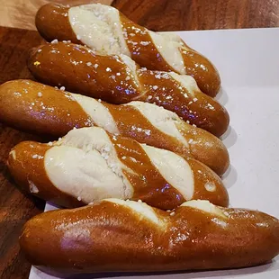 Pretzel sticks. Have to remember to ask without salt next time.