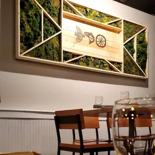 wooden table and chairs