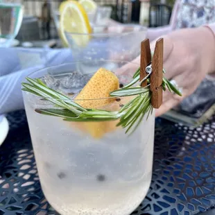 GRTC cocktail. Gin, Rosemary, Tonic, Grapefruit, and Peppercorn.