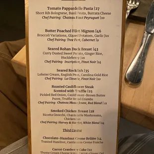 Jan. 5th menu