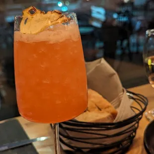 Night in Tulum with campari and pineapple