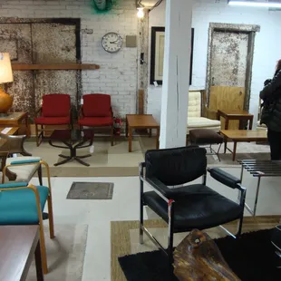 More stuff in the basement, view looking towards the steps.