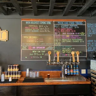 menus on the wall