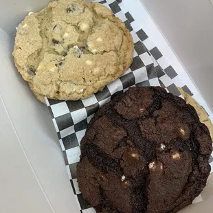 two cookies in a box