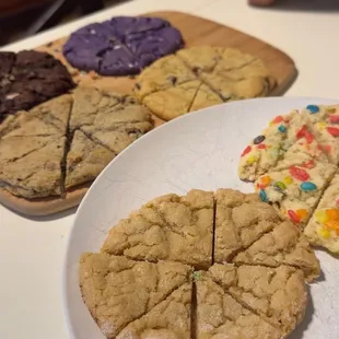 a variety of cookies on a plate