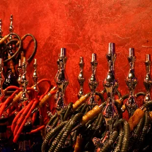 a variety of hookah smoking pipes