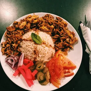 Chicken shawarma plate