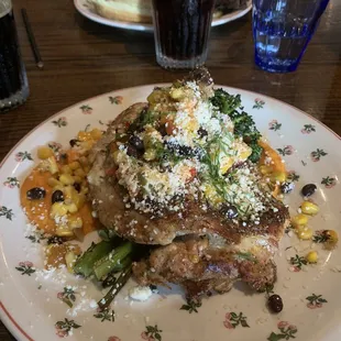 Rubbed Chicken with black bean salsa