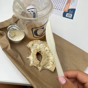 bagel and coffee
