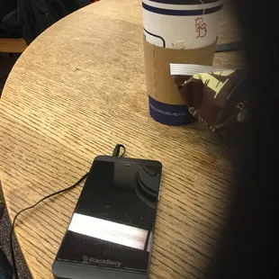 a cell phone on a table