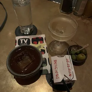 drink, sushi and sashimi