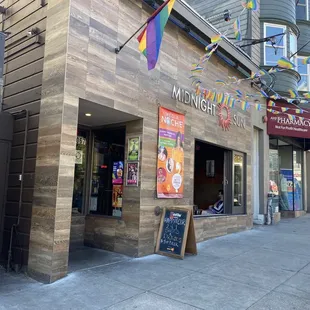 Front of the bar