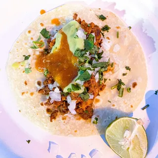 Al pastor pork taco