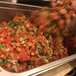 Fresh pico de gallo seasoned to perfection.