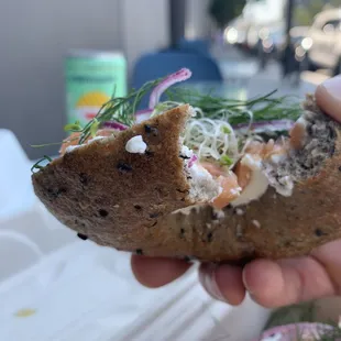 Black sesame buckwheat bagel.