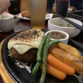 Hamburg Steak with Cheese & Shrimp