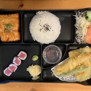 Salmon bento box