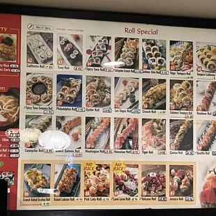 Rolls menu