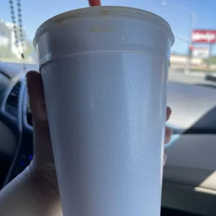 LARGE peach mango smoothie