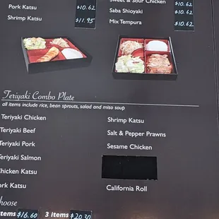 Menu as of Oct 2022