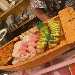 Sushi boat and the special 3