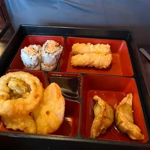 Bento Box Salmon Tempura