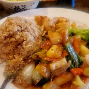 Hibachi Scallops, this was terrible, scallops uncooked.