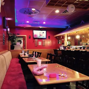interior, sushi and sashimi