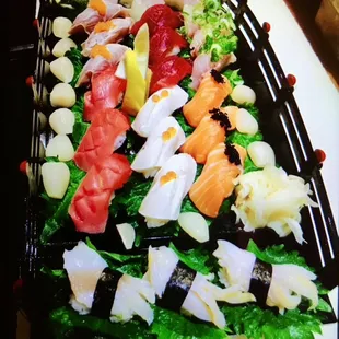 sashimi, sushi and sashimi, food, sushi