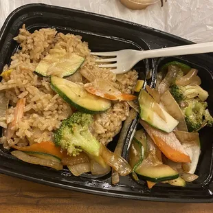 Hibachi veggie with fried rice!