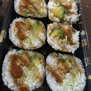 Average sushi at best. Never seen so much rice on a shrimp tempura roll. It was also so loose when I picked up each piece it broke.