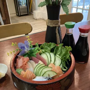 Assorted sashimi lunch