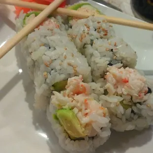 California roll + (complimentary) miso soup