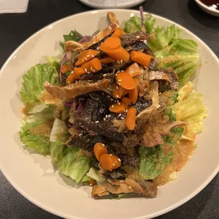 Salmon skin salad