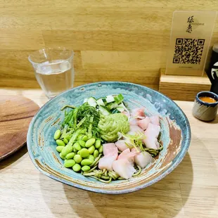 a bowl of food on a table