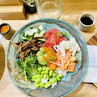 a plate of food on a table