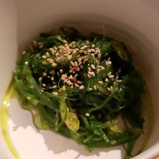 Kaiso salad ($4.50), vegan by default. Seaweed salad that was good.