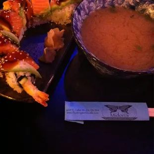 Number 9 and a bowl of miso