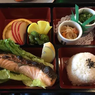 The salmon bento box. It was delicious.
