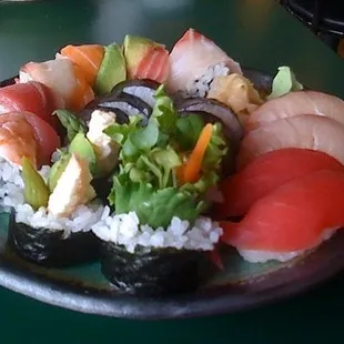 sushi and rolls