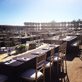 Rock Wall Winery Wedding Reception Set Up