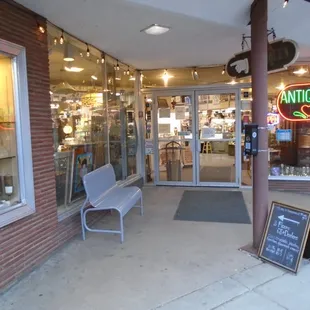 Outside of the mall entry, view looking southeast.