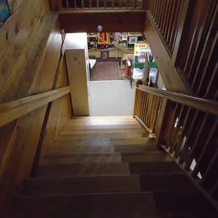Stairs leading to the 3rd floor, view from the top.