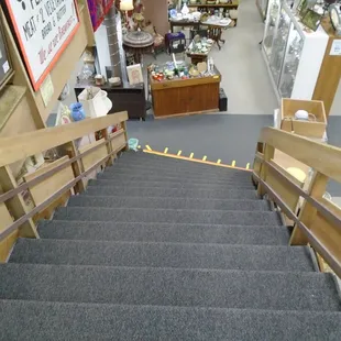 Stairs leading to the 2nd floor, view from the top.