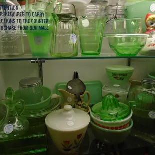 Tons of Uranium Glass - cool!