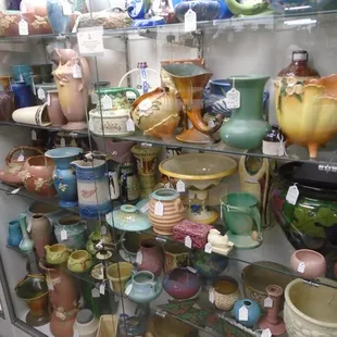 I found the mother load of Roseville Pottery!