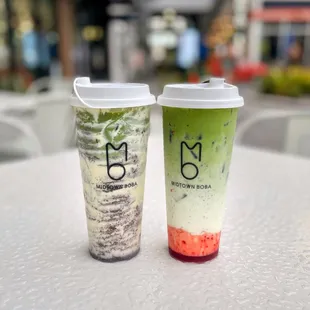 Crème Brûlée Oreo Matcha Milk Tea (Rate: 5/5) &amp; Strawberry Matcha Milk Tea (Rate:3/5)